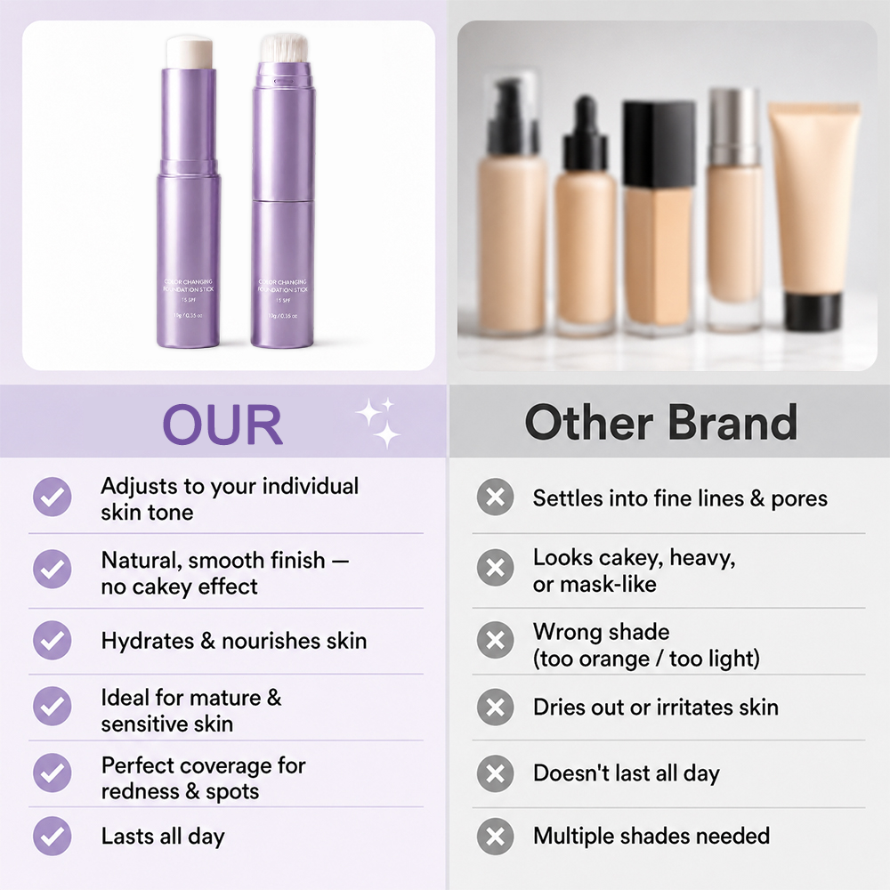 🔥Final 2 Hour BUY 1 GET 1 FREE! 🔥 Color Changing Foundation Stick