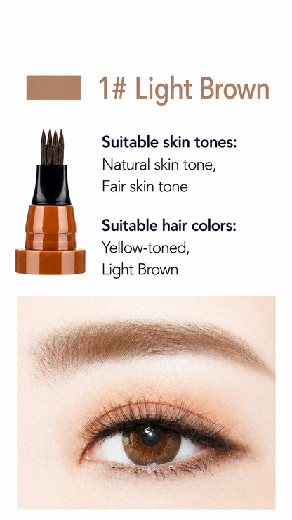 Four-fork eyebrow pencil, water-resistant and sweat-proof