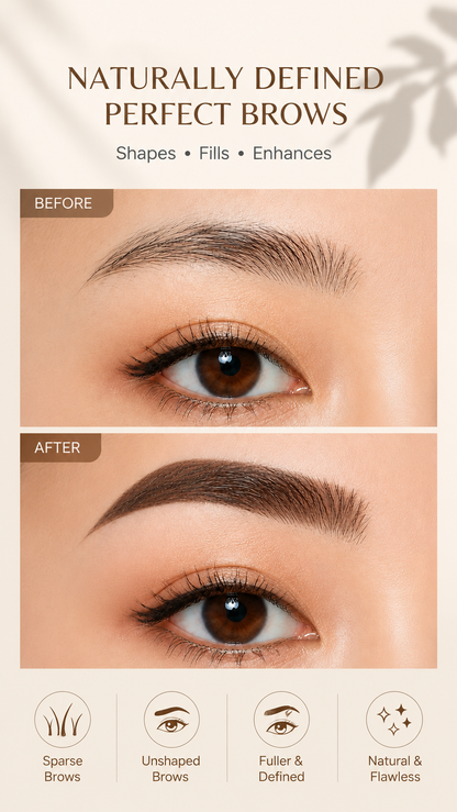 Four-fork eyebrow pencil, water-resistant and sweat-proof